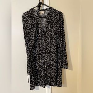 Petite MK B&W Leopard Dress